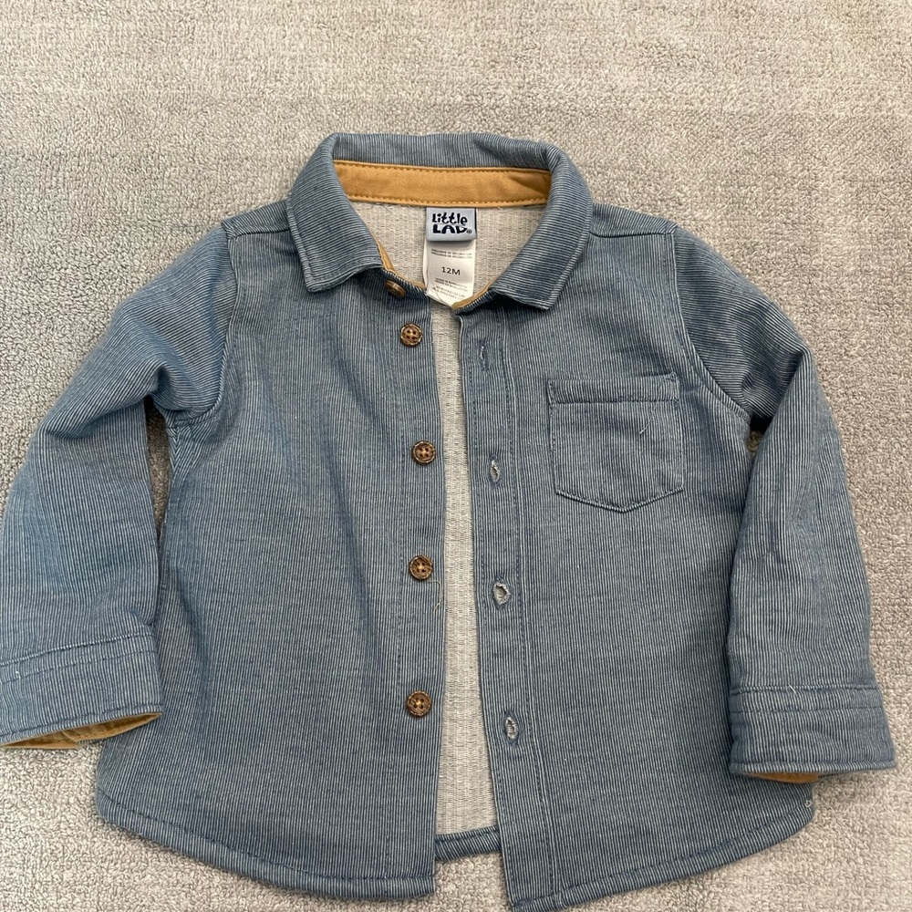 Blue Toddler Long-sleeved Shirt